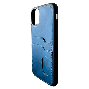 Design suojakuori korttipaikoilla iPhone 11 (sininen) - suojakuoret