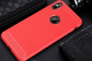 iPhone Xs Max hiilikuitu suojakuori (punainen) - suojakuoret