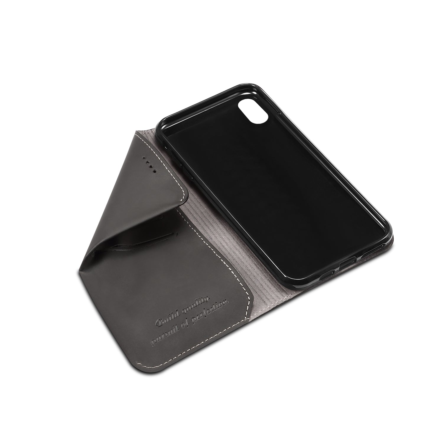 iPhone Xs Lompakkokuori (musta) - suojakuoret