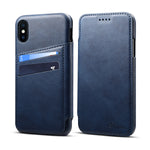 iPhone Xs Design Lompakkokuori (sininen) - suojakuoret