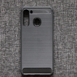 Samsung Galaxy A21 hiilikuitu suojakuori (musta) - suojakuoret