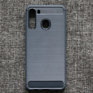 Samsung Galaxy A21 hiilikuitu suojakuori (laivastonsininen) - suojakuoret