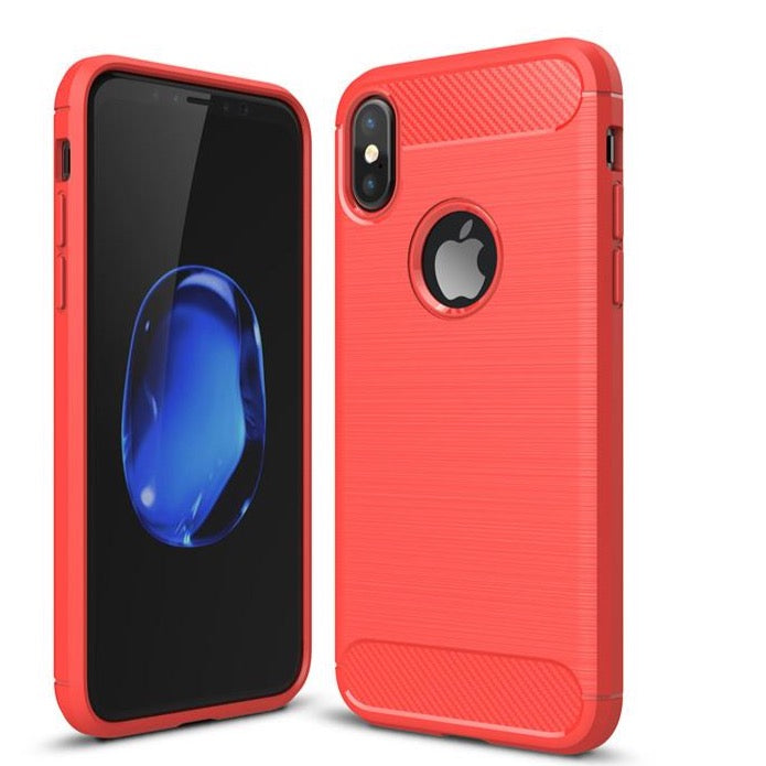 iPhone Xs hiilikuitu suojakuori (punainen) - suojakuoret